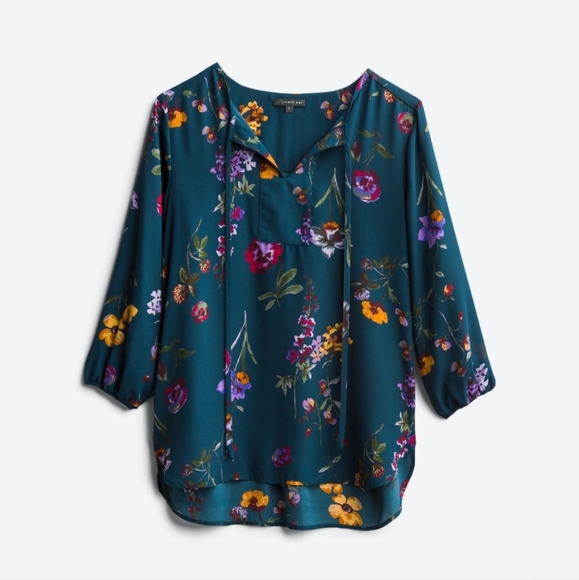NWT WEST KEI Cassia Tie Detail Blouse - Picture 1 of 3